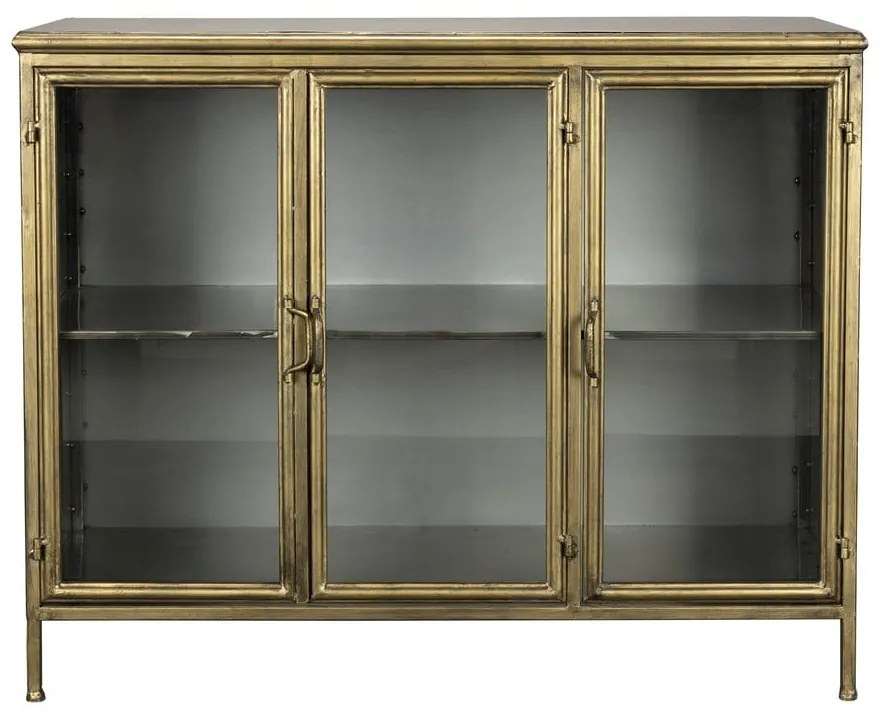 Vetrina dorata in metallo 100x80x38,5 cm Gertlush – Dutchbone