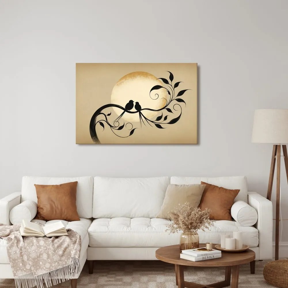 Quadro su tela – Amore su un ramo