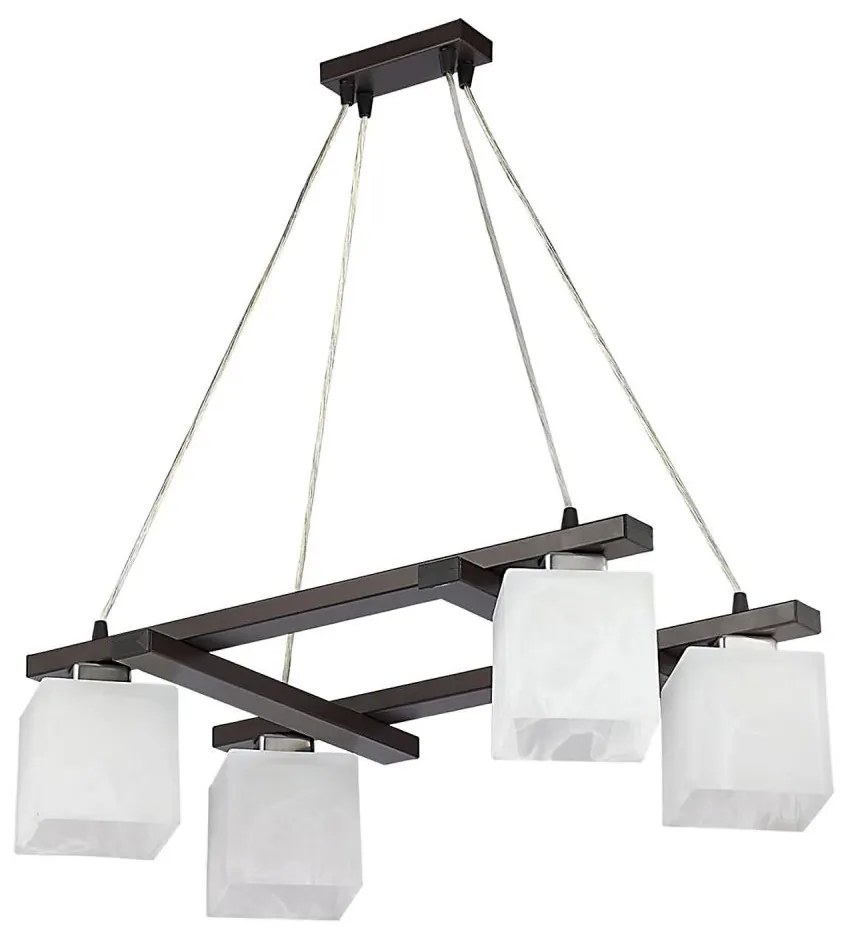 Jupiter 1098 - PO4 - Lampadario a sospensione POLA 4xE27/60W/230V wengé