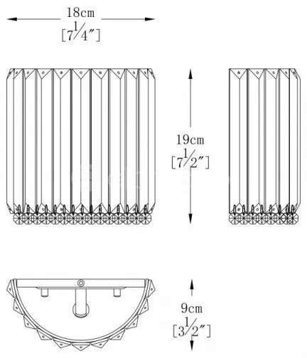Zuma Line W0360-01A-B5AC - Applique di cristallo PRINCE 1xG9/42W/230V