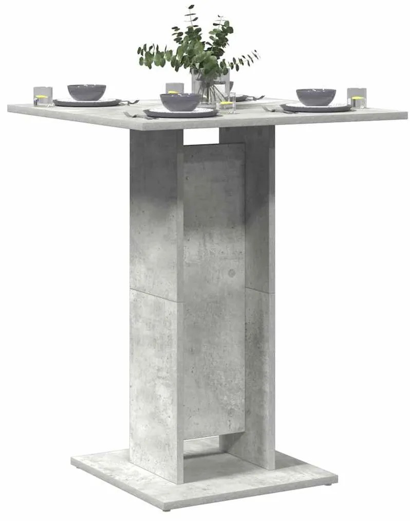 Tavolo Da Bistrot Grigio Cemento 60x60x75 Cm Legno Multistrato /