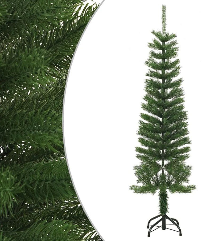 Albero di Natale Artificiale Sottile con Base in PE, 520 cm