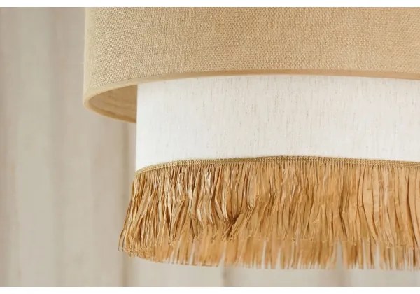 Brilagi - Lampadario a cavo WINNETOU BOHO 1xE27/15W/230V Ø 45 cm marrone/crema
