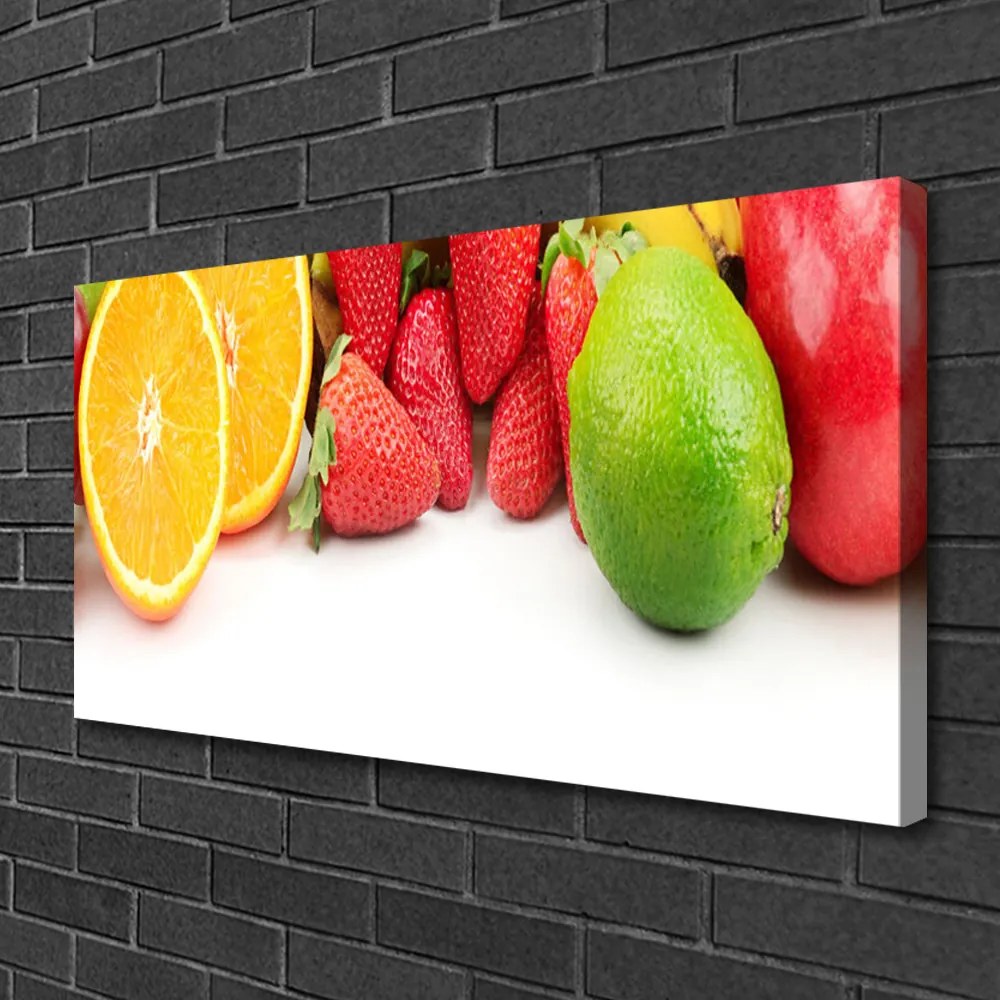 Quadro su tela Frutta da cucina 100x50 cm