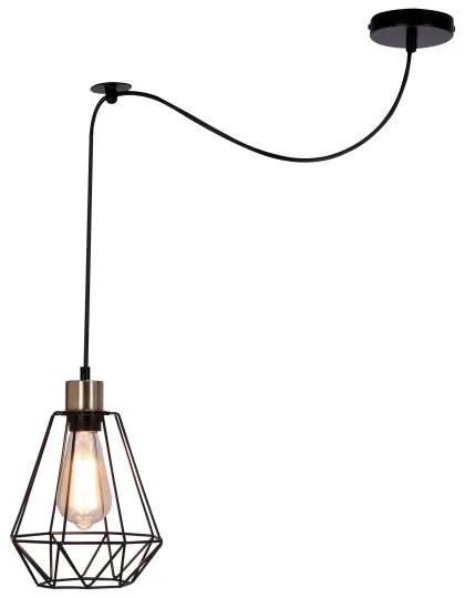 Lampadario a sospensione con filo PRIMO 1xE27/60W/230V ragno