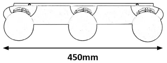 Rabalux 2112 - Plafoniera da bagno BECCA 3xG9/28W/230V IP44