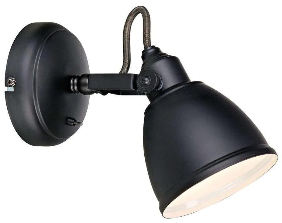 Markslöjd 105814 - Applique FJÄLLBACKA 1xE14/40W/230V nero