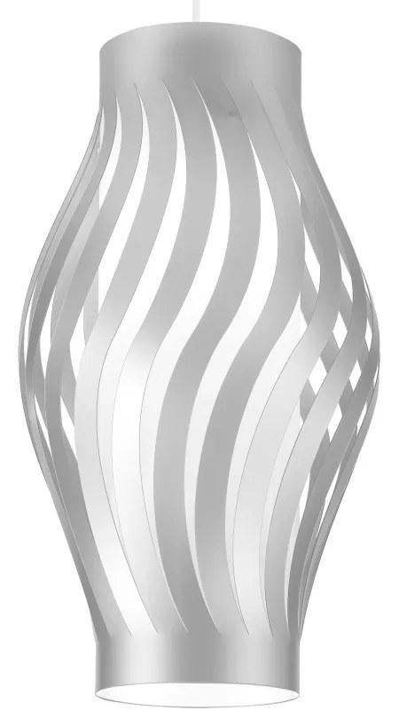 Sospensione Moderna Helios Polilux ® Argento 1 Luce E27 H32Cm