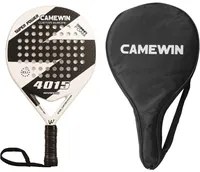 CAMEWIN RAC. PADEL GOMMA EVA SUP. FIBRA CARB.+FIBRA DI VETRO 38MM WHITE