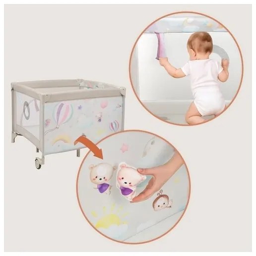 Lionelo - Recinto gioco MILLE PLUS Grigio Beige