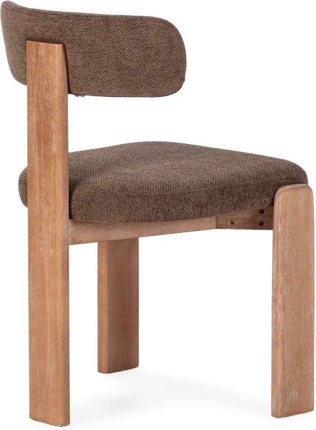 Sedie da pranzo in set marroni in imbottito 2 pz Nadia – MOME