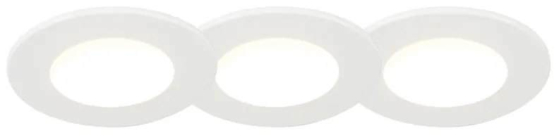 Set da 3 faretti da incasso rotondi LED 5W bianchi impermeabili per bagno - Blanca