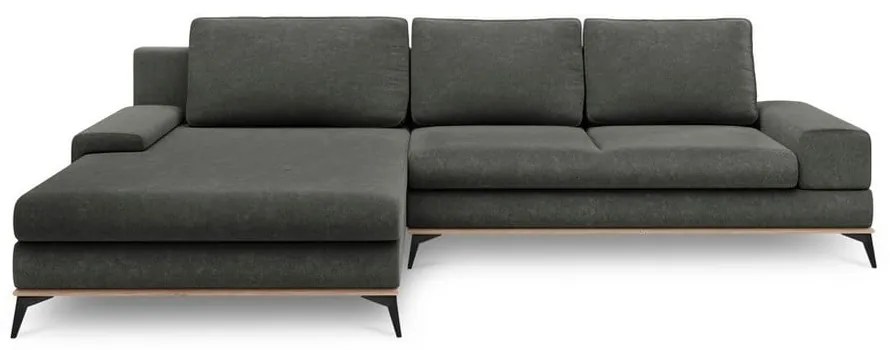 Divano letto angolare grigio scuro, angolo sinistro Planet - Windsor &amp; Co Sofas