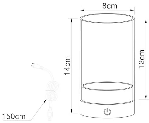 Globo 21012G -Lampada da tavolo LED da esterno PIXY LED/2W/3,7V 2700/4000/6500K IP44 verde