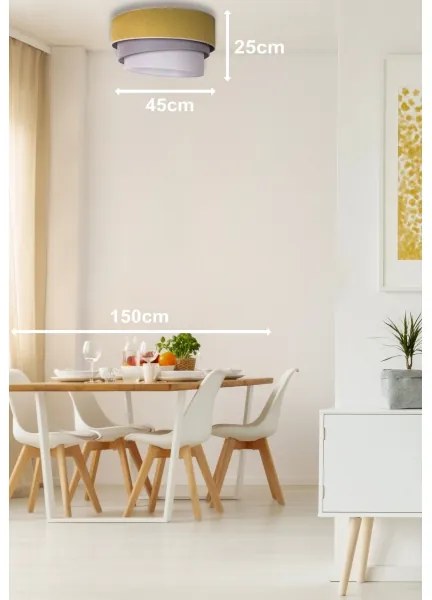 Duolla - Plafoniera TRIO 1xE27/15W/230V diametro 45 cm giallo/grigio/bianco