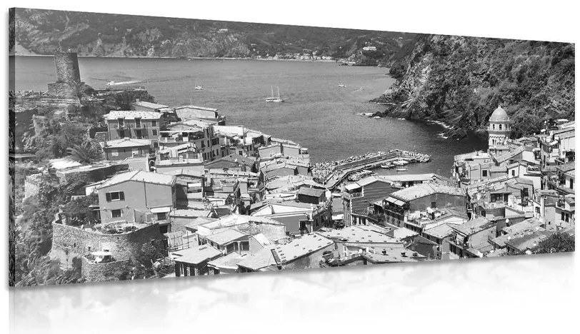 Quadro su tela – Costa d'Italia in bianco e nero