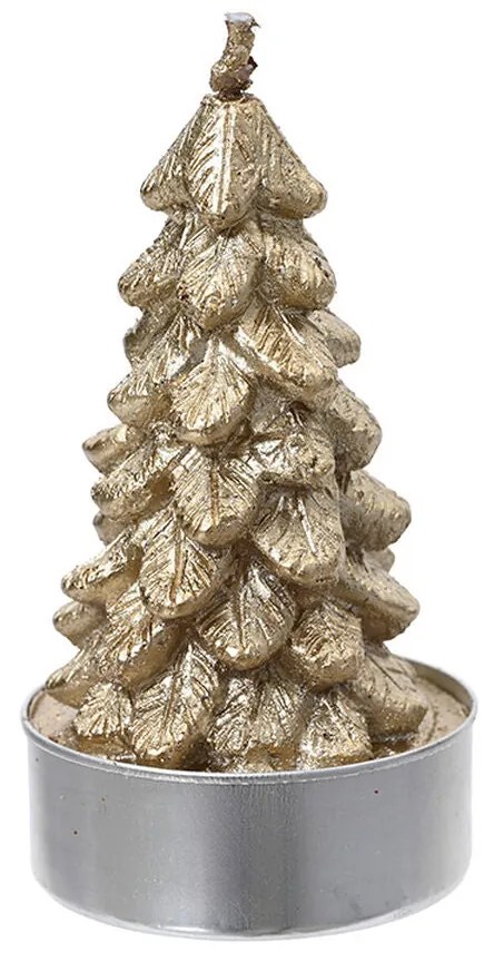 Candela Lifetime Dorato Albero di Natale 9,2 x 9,2 cm