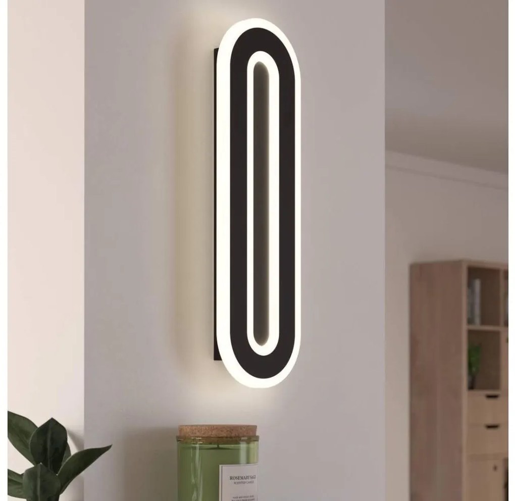 Eglo 901242 - Applique a LED MACCHIONI LED/12W/230V 4000K nero