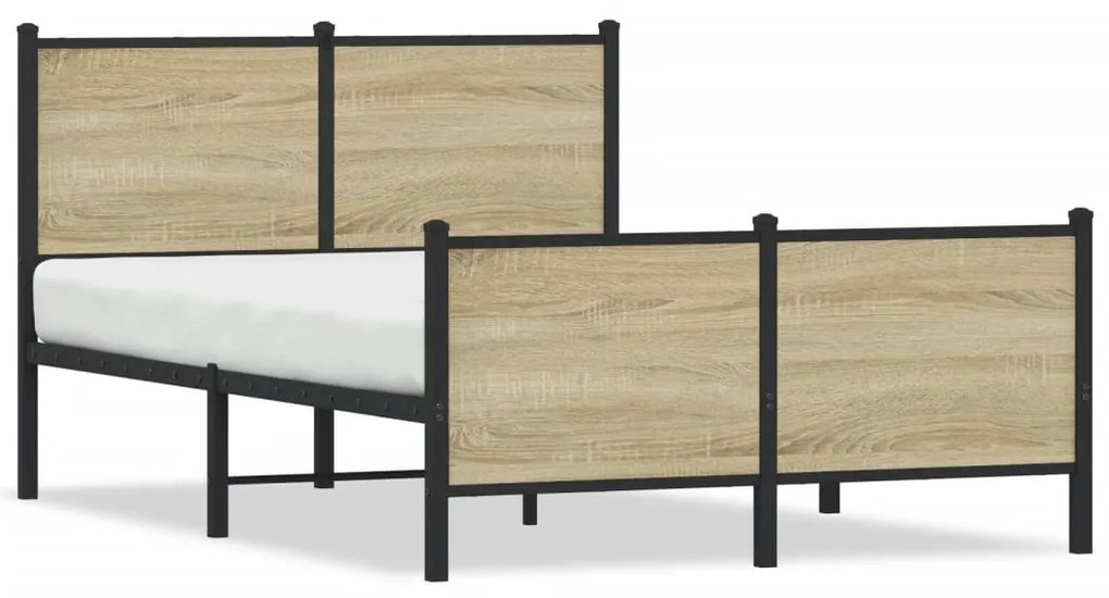 Giroletto Senza Materaso İn Metallo Rovere Sonoma 120x190 Cm /