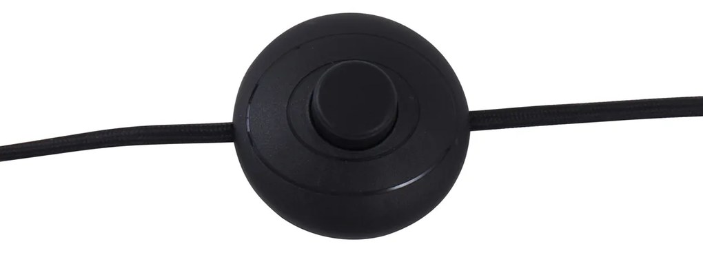 Lampada da terra retrò nera con vetro verde - Bizle