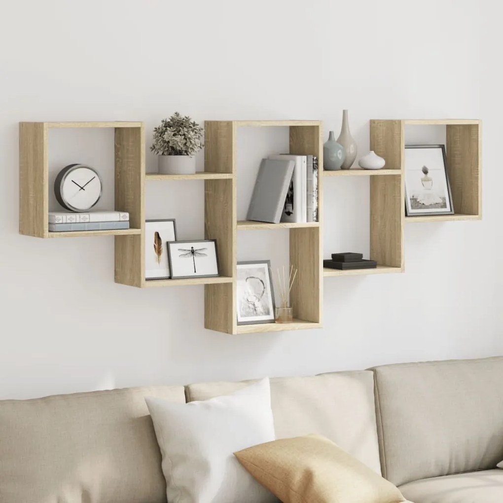 Scaffale A Parete Rovere Sonoma 159x18x66 Cm İn Truciolato /