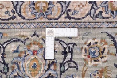 Kashan Fine Floreale Avorio Blu 273x388 Cm