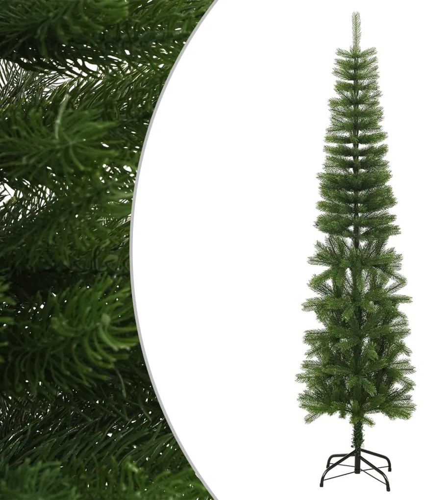 Albero Di Natale Artificiale Sottile Con Base 240 Cm Pe /