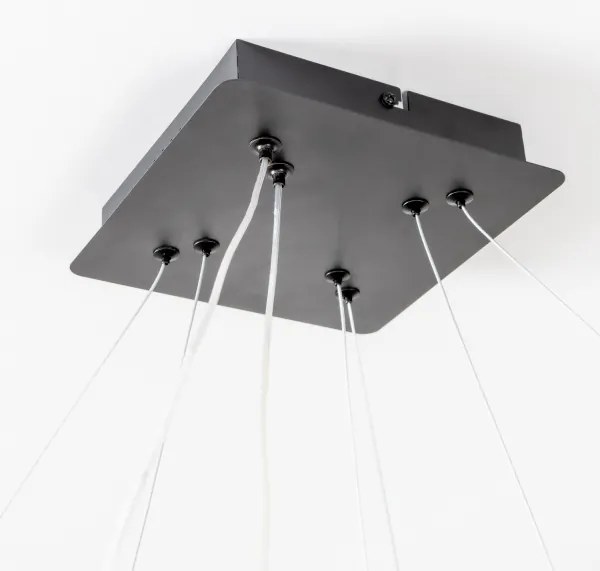 Brilagi - Lampadario dimmerabile LED a sospensione su cavo FALCON SLIM LED/78W/230V 50x50 cm nero + telecomando