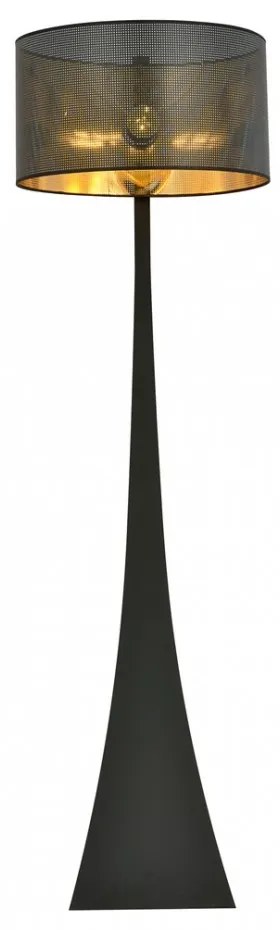 Lampada da Terra ESTRELLA LP1 in Acciaio E27 Colore del corpo Nero