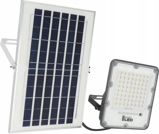 Proiettore solare dimmerabile a LED/50W/3,2V 5000K 6000 mAh IP65 nero + telecomando