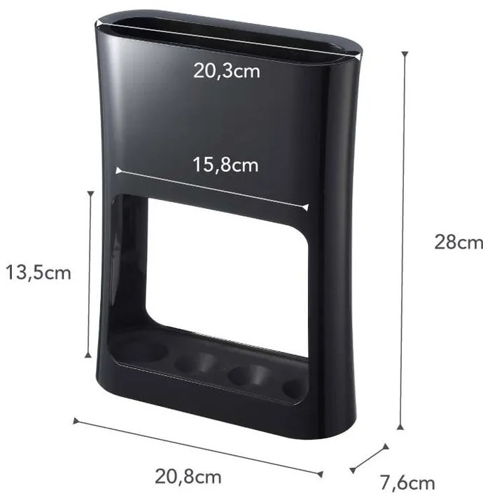 Portaombrelli nero Oval - YAMAZAKI