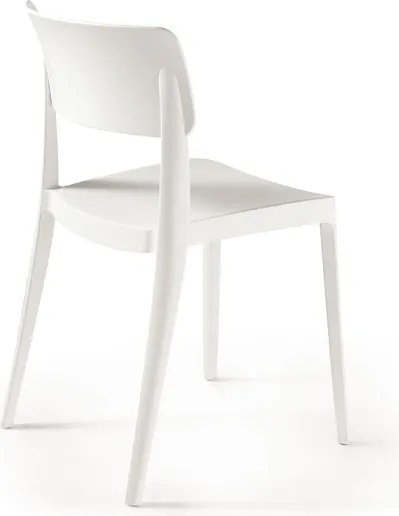 Sedia impilabile da giardino in polipropilene - FRA Bianco 2 pezzi