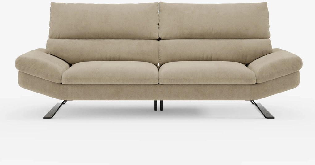 Eclipse Divano dal design moderno 2 e 3 posti con schienali traslanti - piedini alti in elegante microfibra smacchiabile T11