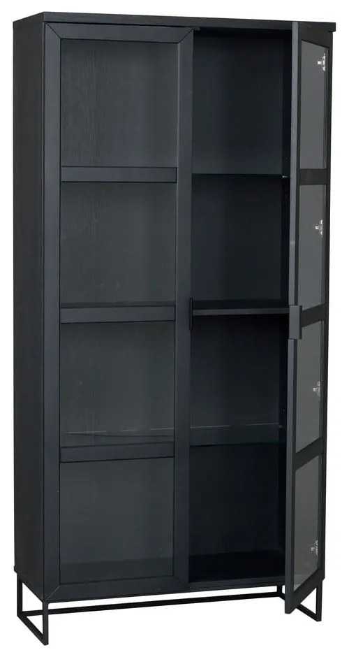 Vetrina in rovere nero 95x195 cm Everett - Rowico