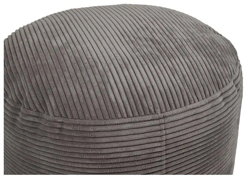 Poggiapiedi nero con rivestimento in velluto a coste Om 60 – SLOWDOWN