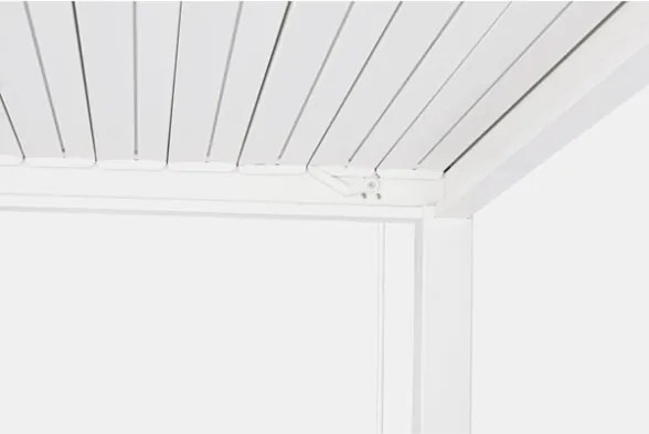 Pergola Bioclimatica 3x4 In Alluminio Con Tetto Lamellare Bianca Ocean Bizzotto