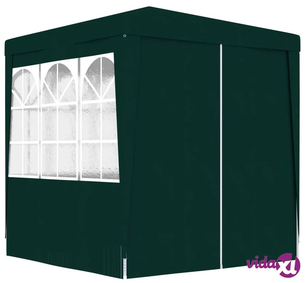 vidaXL Gazebo Professionale con Pareti 2,5x2,5 m Verde 90 g/m²