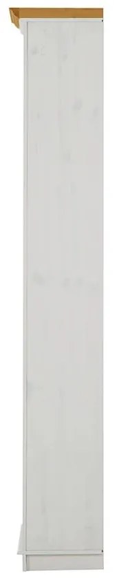 Libreria bianca in pino massiccio 74x223x37 cm Anita – Støraa