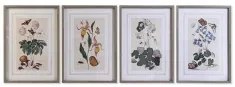 Quadro DKD Home Decor Abete Cristallo 50 x 65 x 2,5 cm 50 x 2,5 x 65 cm 50 x 2,5 x 70 cm Fiori (4 Pezzi)