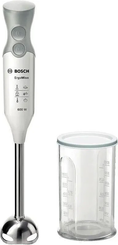 Bosch - Home ErgoMixx Hand Blender MSM66110, 600 w, 0,38, Plastica/Metallo, Grigio