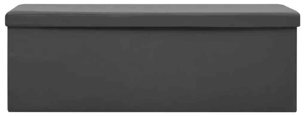 Panca portaoggetti pieghevole grigia in pvc