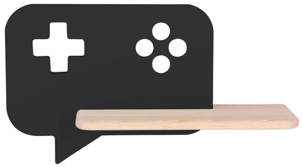 Applique LED per bambini con mensola CONSOLE LED/5W/230V nero