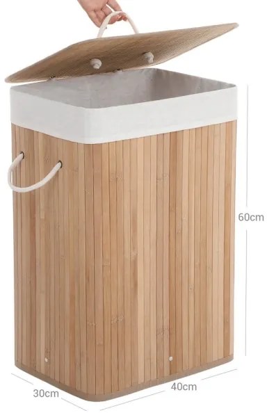 Cesto porta biancheria GUS marrone