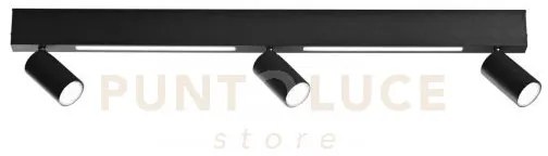 Spot led oriented nera 3 luci attacco gu10 + led 16w 2360lm cct 300...