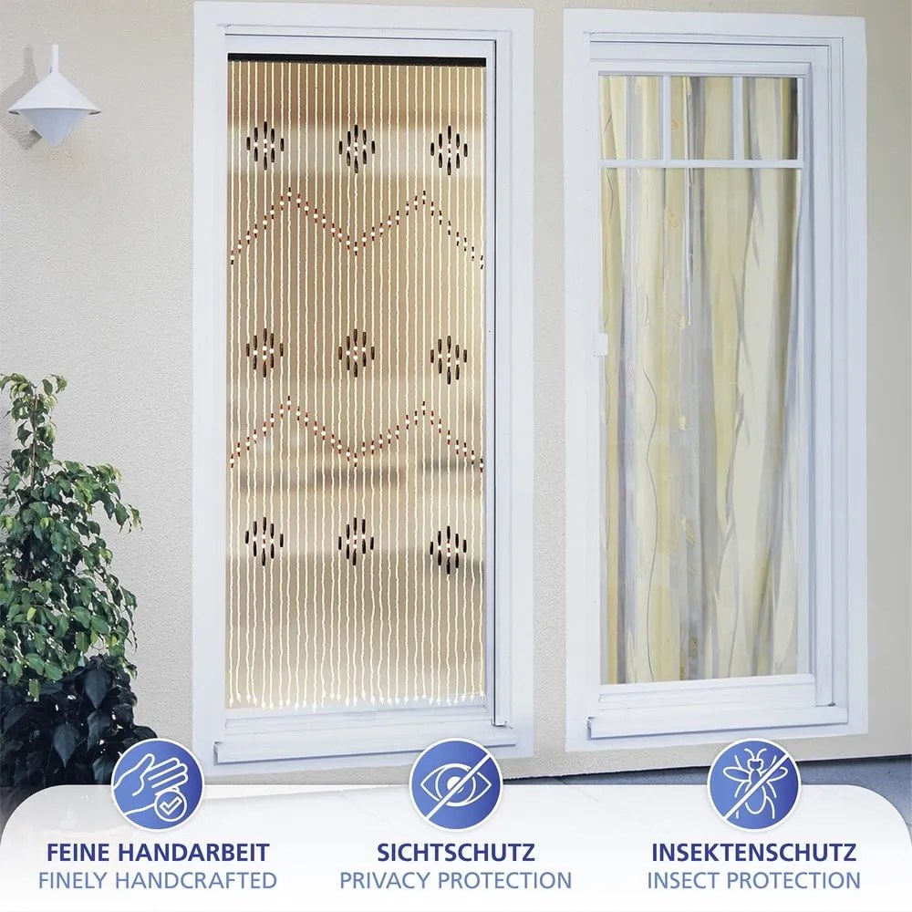 Tenda di colore naturale in bambù alla porta 90x200 cm – Maximex