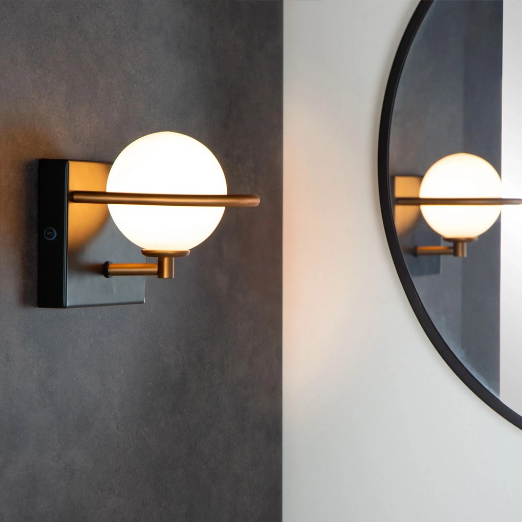 Lampada da parete APP1300-1W Black Gold