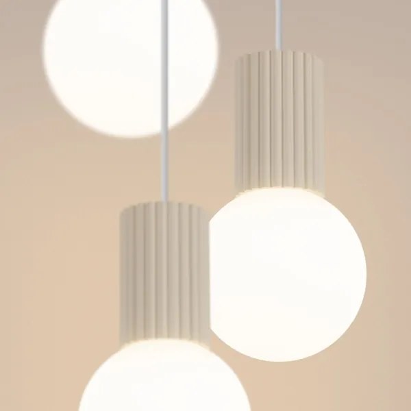 Sollux SL.1720 - Lampadario a sospensione con filo HALO 3xG9/8W/230V diametro 25 cm color crema