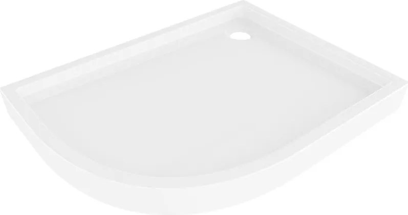 Mexen Flow+ piatto doccia semicircolare asimmetrico destro 100 x 90 cm, bianco lucido - 46Q109010RH