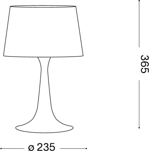 Ideal Lux - Lampada da tavolo LONDON 1xE27/60W/230V bianca
