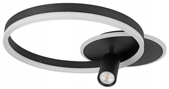 Plafoniera LED 38W/230V + 1xGU10/30W nera